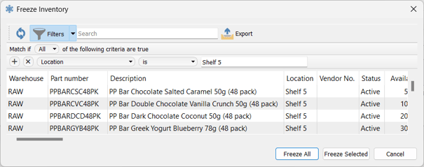 InventoryCountFreezeInventoryListWFilter