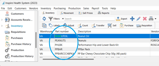InventoryListColumnSort