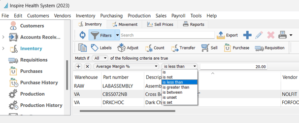 InventoryListFilterMargin