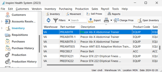 InventoryListSellPricesTabColumnSortSearch
