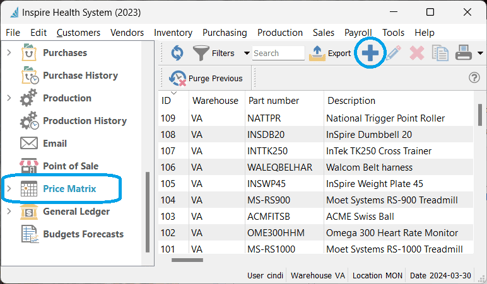 PriceMatrixListAdd