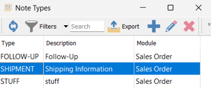 SalesOrderCommunicationTypesList