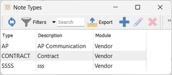VendorCommunicationTypeList